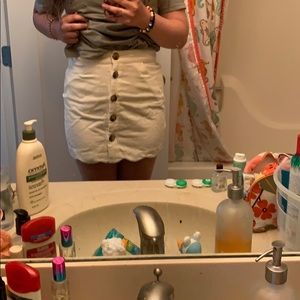 Corduroy White Skirt NWT